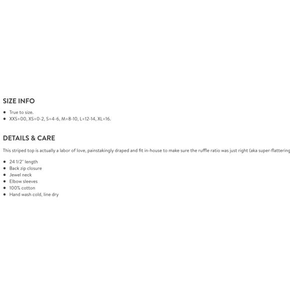 J. Crew Striped Ruffle Top - Picture 3 of 8